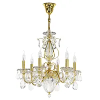 Люстра подвесная Шон (Schon) 790062 Lightstar без плафона на 6 ламп, основание золотое прозрачное в стиле арт-деко Люстра подвесная Шон (Schon) 790062 Lightstar без плафона на 6 ламп, основание золотое прозрачное в стиле арт-деко